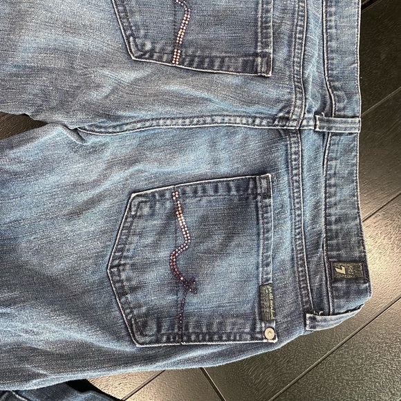 7 For All Mankind Denim - 7 for all mankind purple rhinestone jeans💜